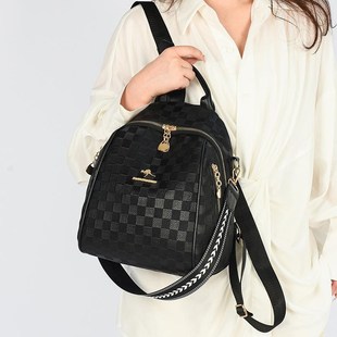 双肩包女新款时尚简约潮大容量短途旅行包包高级感休闲百搭小背包