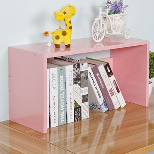 书桌置书架上放的小n书架桌面收纳单层实木物质简易学生用隔板架