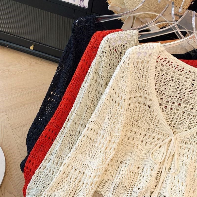 防晒开衫配长裙大码外搭开衫高级感配碎花裙子镂空钩花针织衫长袖,女装/女士精品,毛针织衫,淘宝优惠券,粉丝福利购,淘宝优惠卷