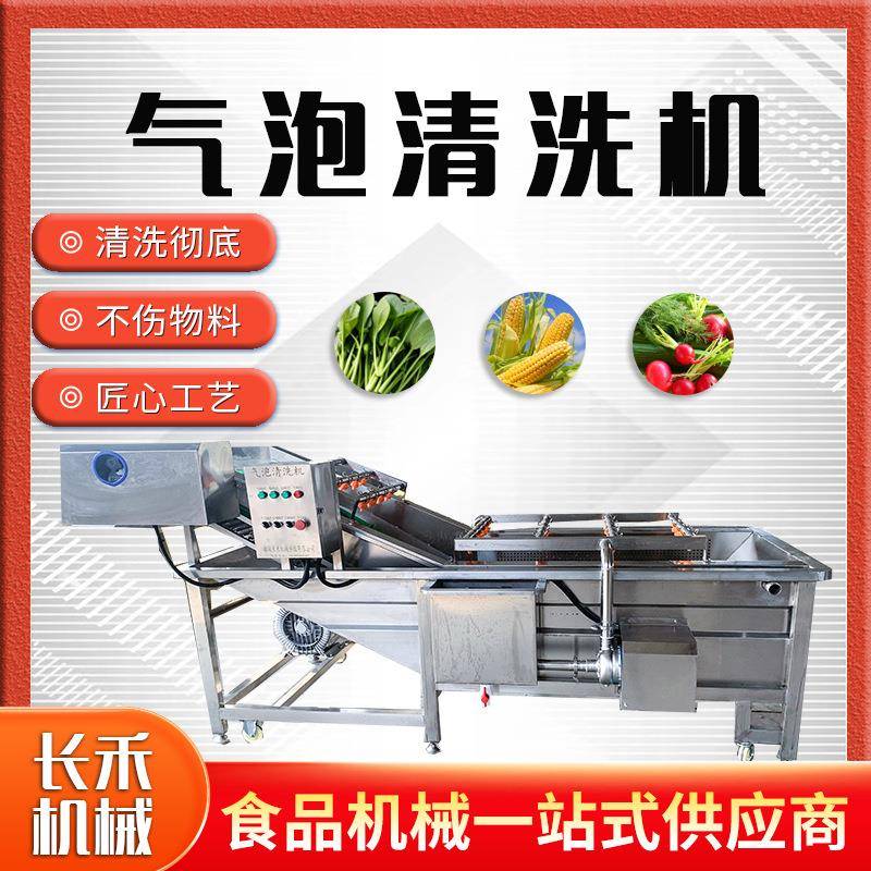 全自动果蔬气泡清洗机酱菜料包巴氏杀菌机商用高压喷淋洗菜机