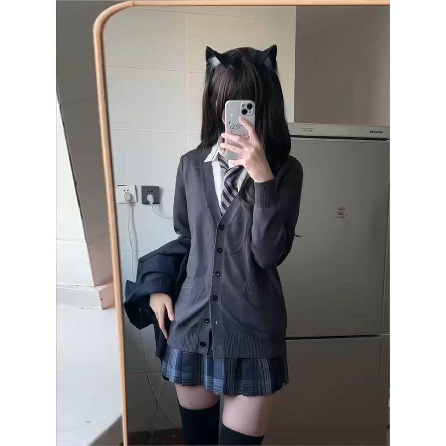 火星jk制服开衫毛衣套装