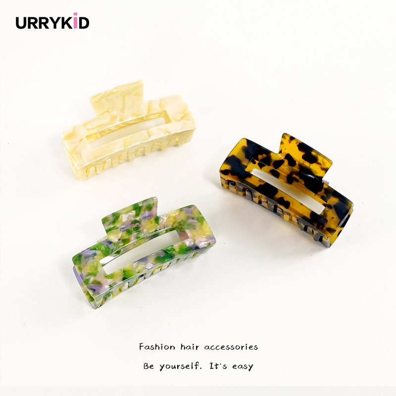 URRYKID玳瑁色醋酸抓夹大号鲨鱼