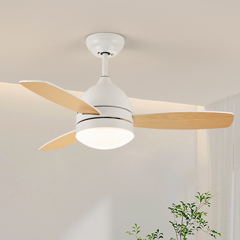 卧室风扇吊灯北欧原木风餐厅吊灯实木家用静音日式小客厅吊扇灯