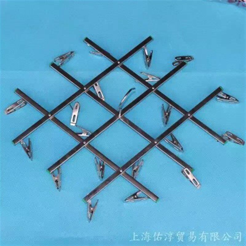 不锈钢晾衣架多夹子晒袜子衣服功能夹方形晾晒凉家用内衣神器挂钩