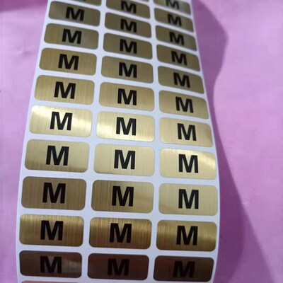 亚银服装尺码标签贴纸衣服大小码数字大小号码不干胶服装尺码贴纸