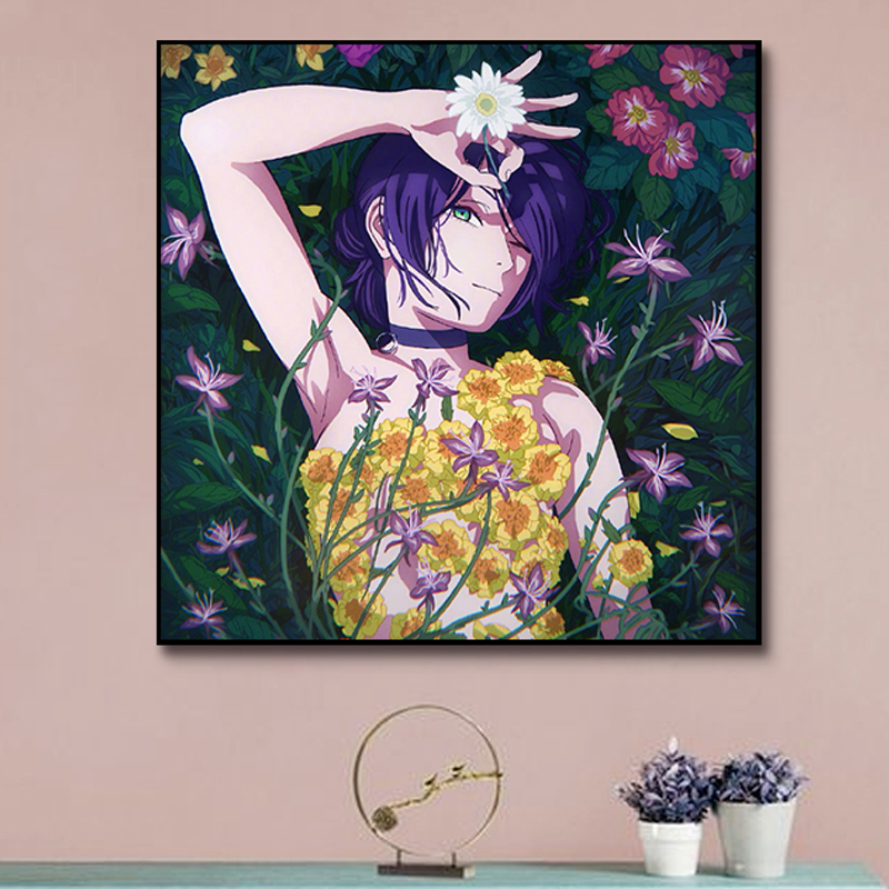 卡通动漫链锯人电锯人电次蕾塞头像 diy数字油画填色家居装饰画