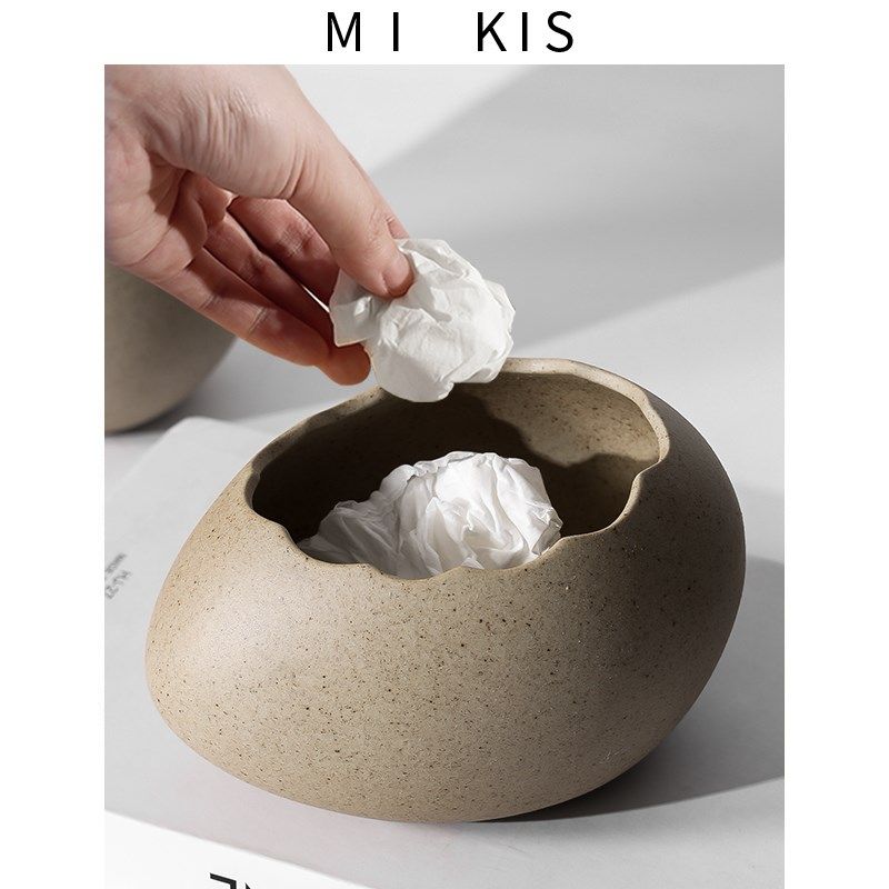 外贸小号蛋形桌面垃圾桶客厅茶几陶瓷家用餐桌桌上创意收纳桶台面,家庭/个人清洁工具,垃圾桶,淘宝优惠券,粉丝福利购,淘宝优惠卷