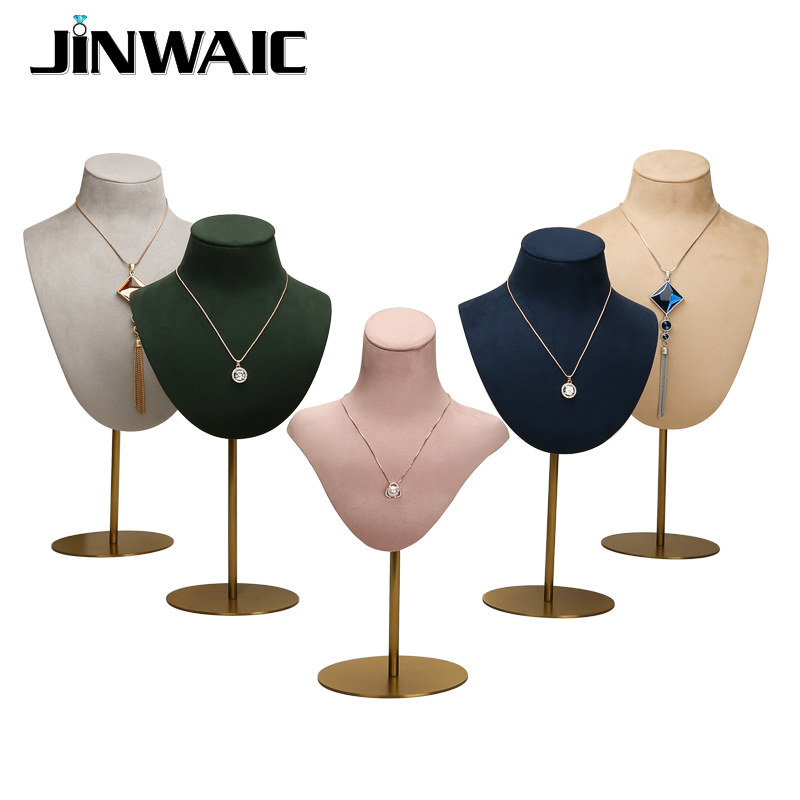 人像脖子项链展示架店铺专用珠宝模特挂项链饰品架陈列架展示道具