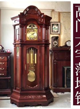 高档豪华家居别墅大宅落地钟机械报时大摆钟实木客U厅雕花座钟立