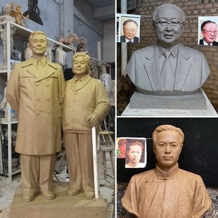 定制肖像雕塑真人像泥塑人u物铜像父母老人纪念亲人铸铜玻璃钢雕