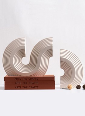 家居装饰品客厅博古置物架电视柜桌面茶几轻奢样板间书房几何摆件