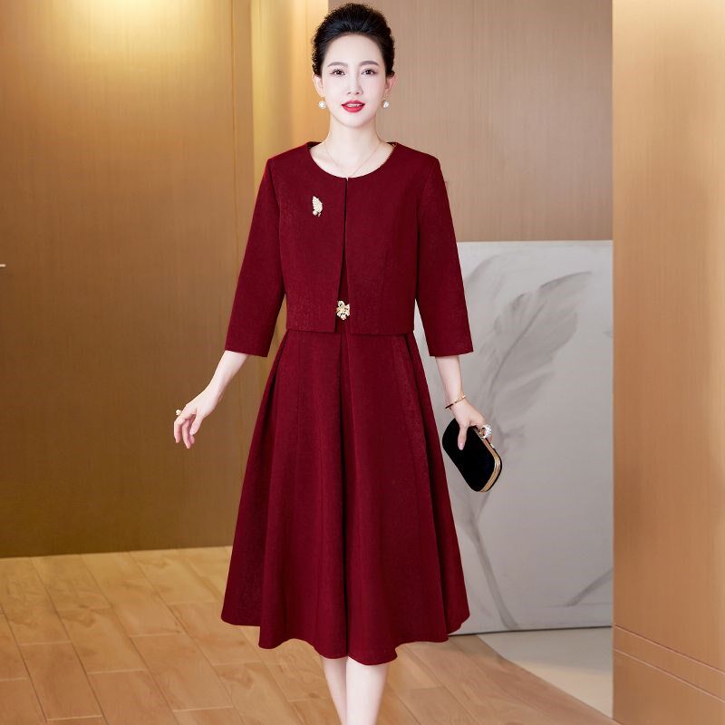 《诗意》妈妈婚宴礼服2025春秋婚礼喜婆婆结婚装喜服年轻旗袍高端