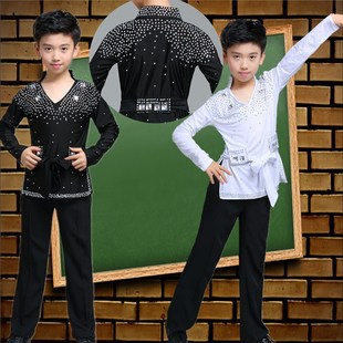 新款男童拉丁舞表演服少儿舞台走秀比赛拉丁舞服儿童拉丁舞练功服