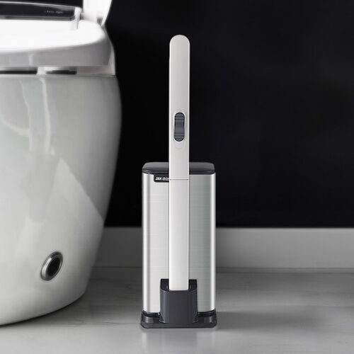 一次性马桶刷清洁无死角长柄加长创意不锈M钢自动开盖厕所刷子套