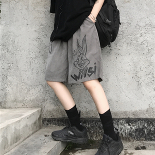 五分短裤男夏季薄款中裤2021新款运动宽松潮流青少年沙滩马裤子