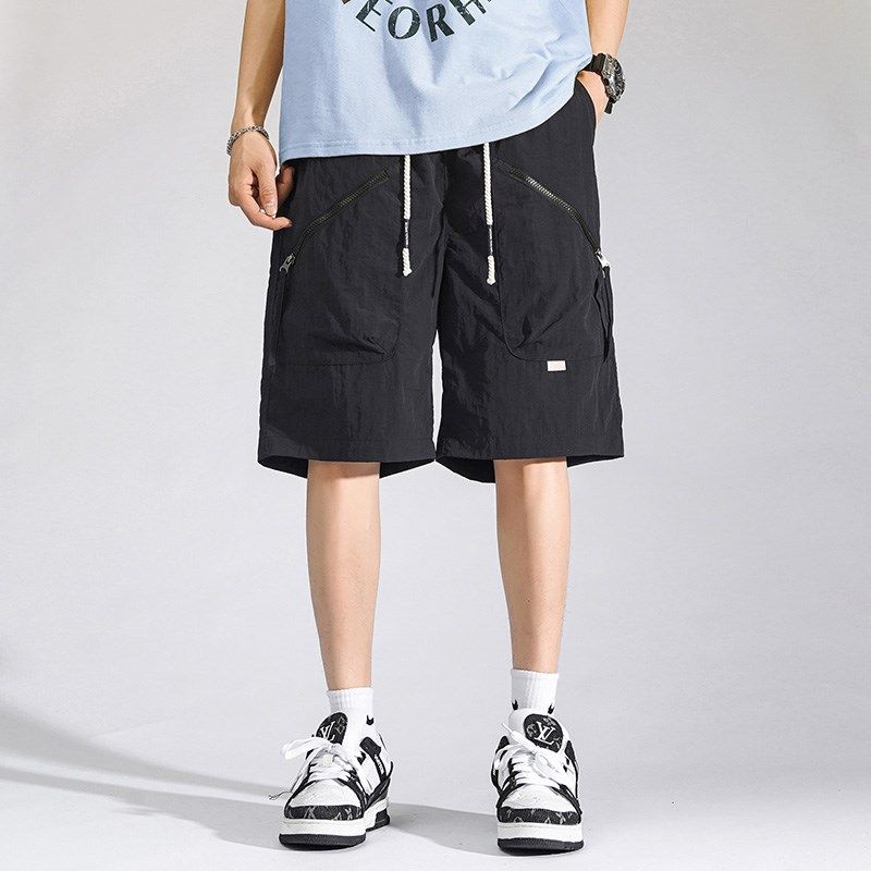 工装休闲短裤2024夏季新款大码潮牌韩版男女宽松运动直筒五分裤子,男装,短裤,淘宝优惠券,粉丝福利购,淘宝优惠卷