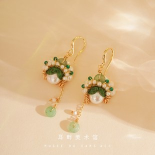 A2023年新年耳环刀马旦手作国潮耳坠女秋冬轻奢高级感独特耳钉