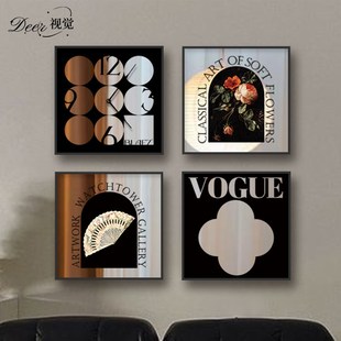 法式复古镜子装饰画美式中古风客餐厅可遮挡电表箱装饰画时钟挂钟