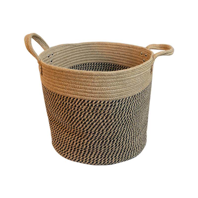 森空间田园风麻绳花篮脏衣篮收纳加亚洲透气商用装可折叠玩具篓
