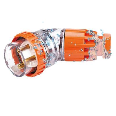 3孔32A澳式插头澳标3P32A弯式插头花园弯插头IP66插头56PA332