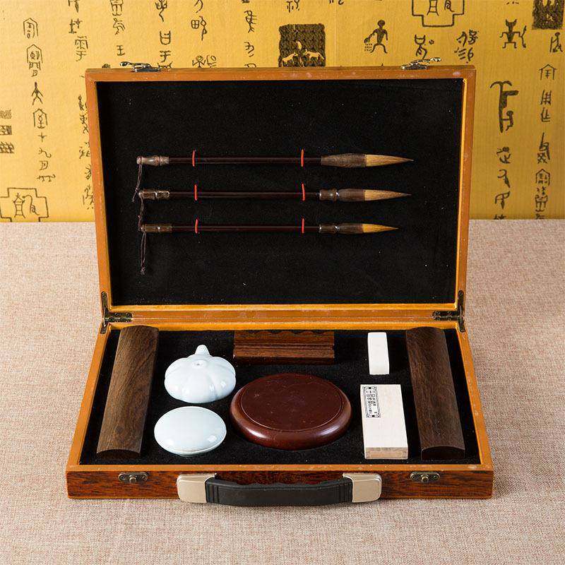 文房四宝套装笔墨纸砚成人砚台毛笔架笔挂毛笔字书法初学者入门,自行车/骑行装备/零配件,更多零件/配件,淘宝优惠券,粉丝福利购,淘宝优惠卷