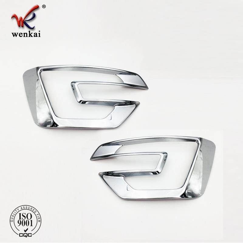 适用于福特16-17款探险者改装前保险杠雾灯电镀装饰框专用雾灯罩