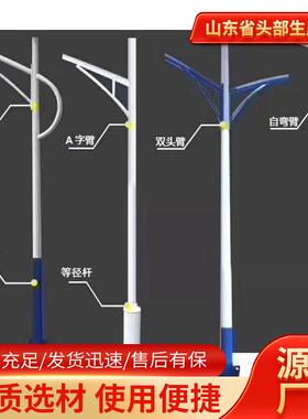 市政LED路灯双头杆子6米太阳能8米双臂高低高杆5米市电景观路灯杆