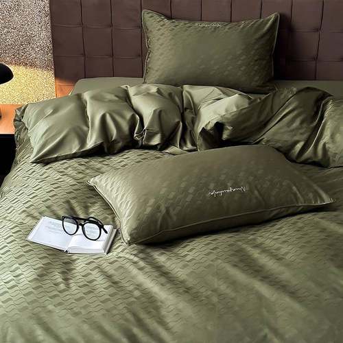 柔软亲肤100S长绒棉精致提花四件套全棉纯棉床单被套床笠床上用品