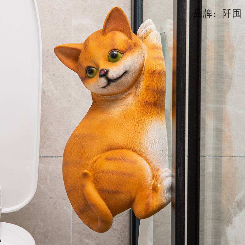 可爱猪创意纸巾架壁挂卫生间抽纸手纸架家用卷纸盒浴室防水厕纸架