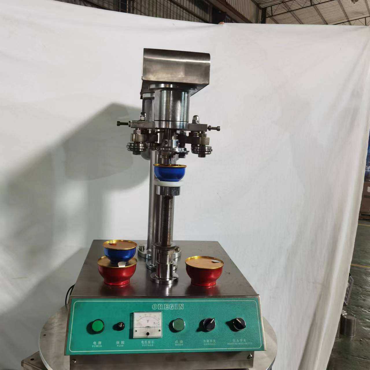 现货FGJ-100C台式半自动封罐机坚果瓜子塑料罐封盖机双电机动力