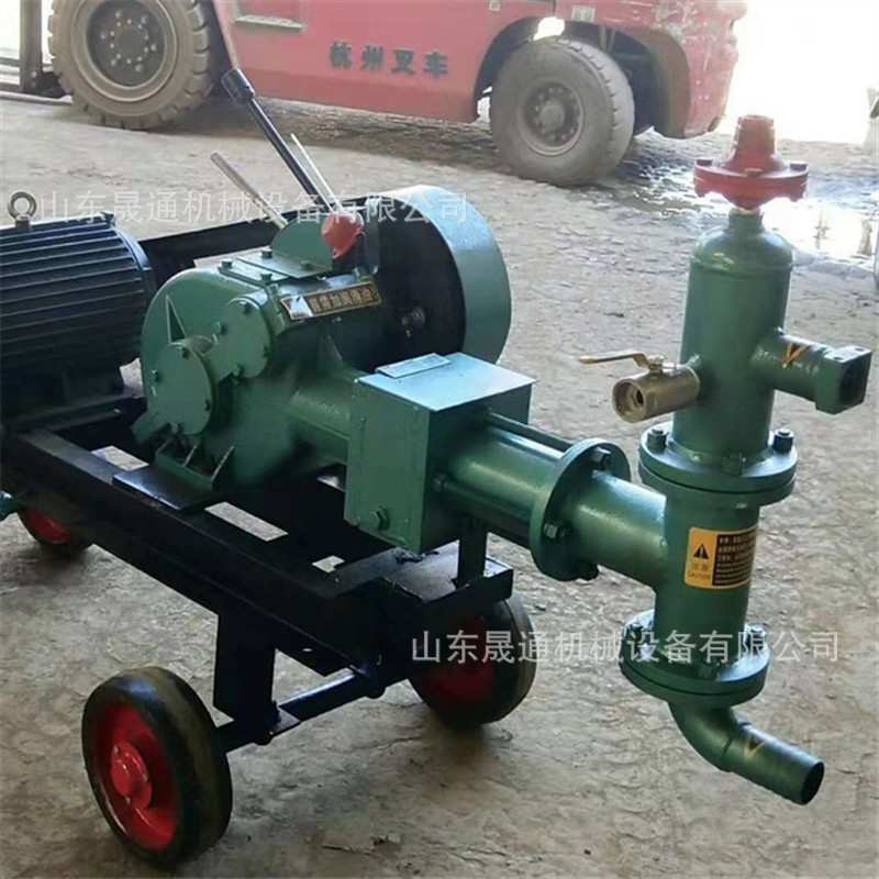 BW60砂浆注浆机卧式单双缸活塞式泥罐浆泵压力排量大工程用砂浆泵