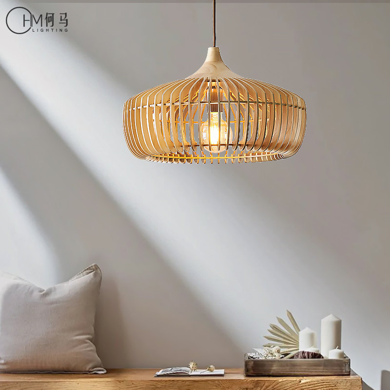 北欧餐厅卧室日式书房榻榻米吊灯原木质咖啡色侘寂风W复古木艺鸟,家装灯饰光源,餐厅吊灯,淘宝优惠券,粉丝福利购,淘宝优惠卷