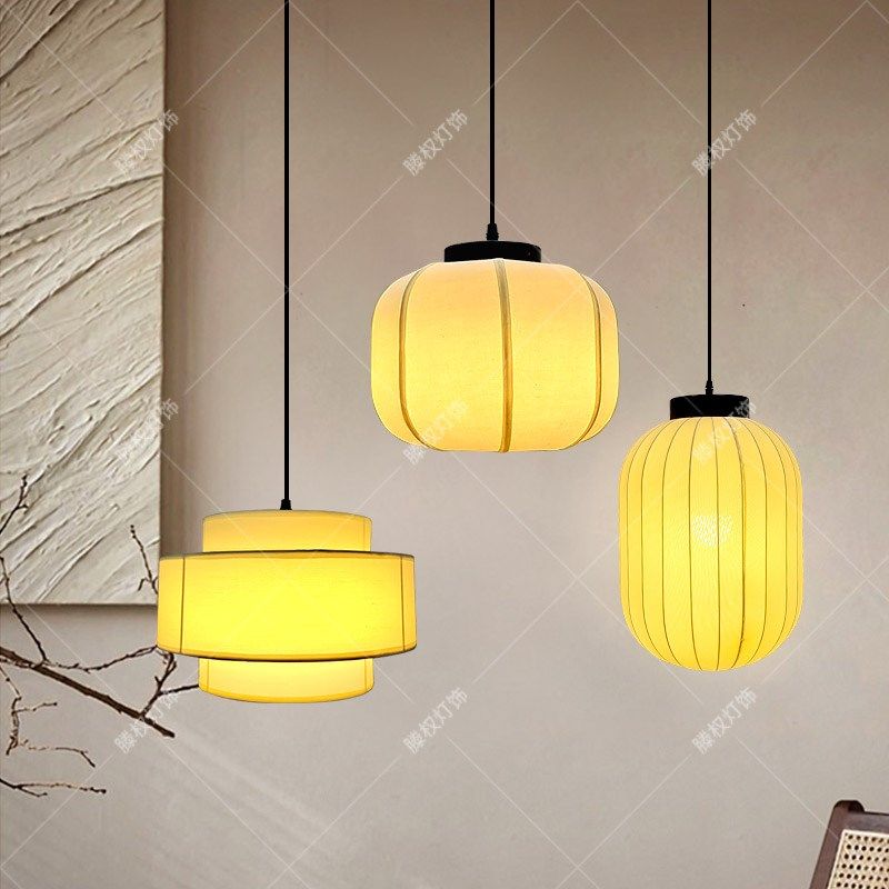 新中式吊灯卧室床头灯日式侘寂风茶室民宿酒店餐厅饭店吧台吊线灯