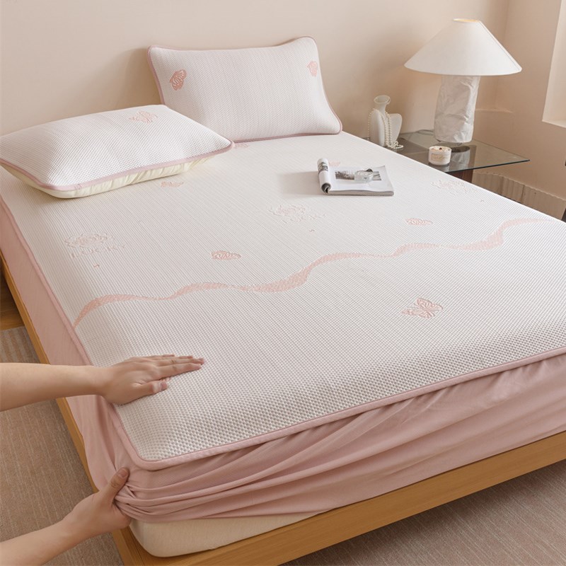 A类冰丝凉席床笠三件套2025新款夏季海洋丝凉感豆豆空调席可机洗