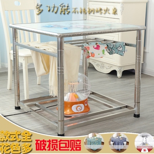 不锈钢烤火炉取暖器新o款2022烤火桌子客厅烤火架子家用正方形折