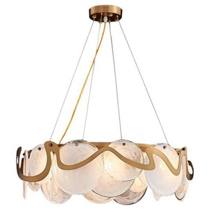 简约美观个性客厅吊灯后现代北欧艺术卧室书Q房创意电镀玻璃吊灯