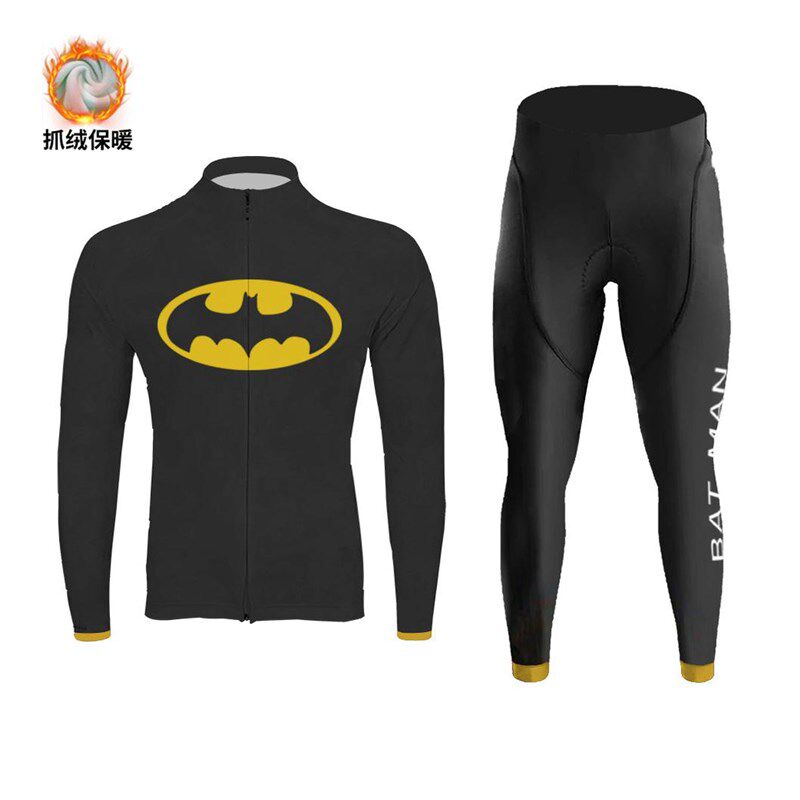 2024抓绒骑行服长袖加绒骑行服套装排汗速干自行车衣服装备可定制