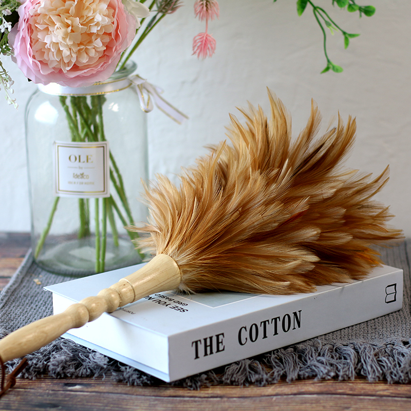 天然鸡毛掸子打扫卫生掸灰尘车用掸子床上扫灰神器家用清洁除尘