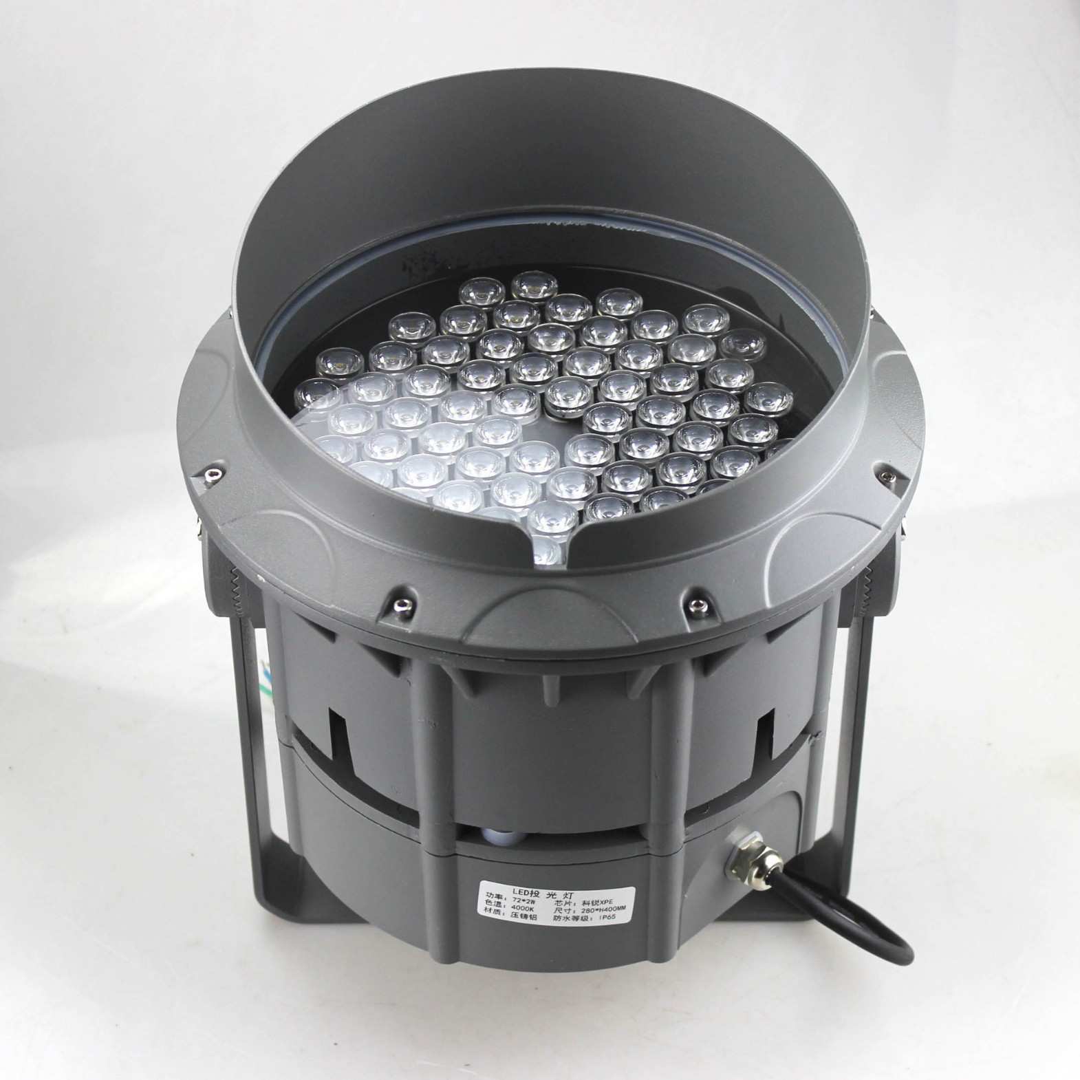 LED户外圆形亮化投光灯72w 科锐芯片窄光束射灯 大功率泛光灯120w