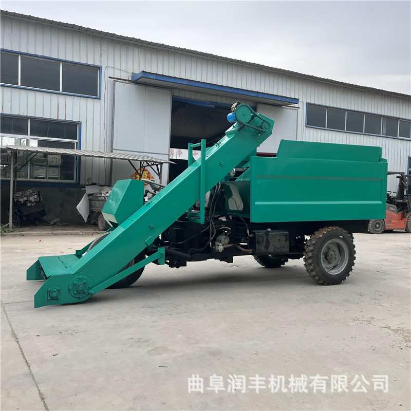 牛羊猪粪粪便清理车四驱动力柴油清粪车干湿两用牛场除粪机