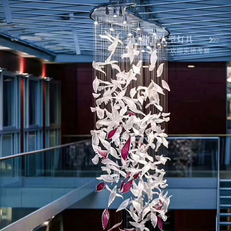 新款酒店大堂吊灯鸟翅膀吊饰灯具装饰商场空中旋转楼梯创意大厅灯,家装灯饰光源,餐厅吊灯,淘宝优惠券,粉丝福利购,淘宝优惠卷