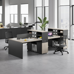 职员办公桌员g工位办公室四人六人卡座公司办公室家俱工位桌椅组
