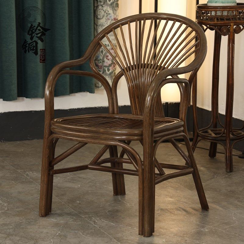 印尼藤椅天然真藤单人靠背家用办公腾椅藤编三件套阳台桌椅送老人,住宅家具,阳台椅,淘宝优惠券,粉丝福利购,淘宝优惠卷