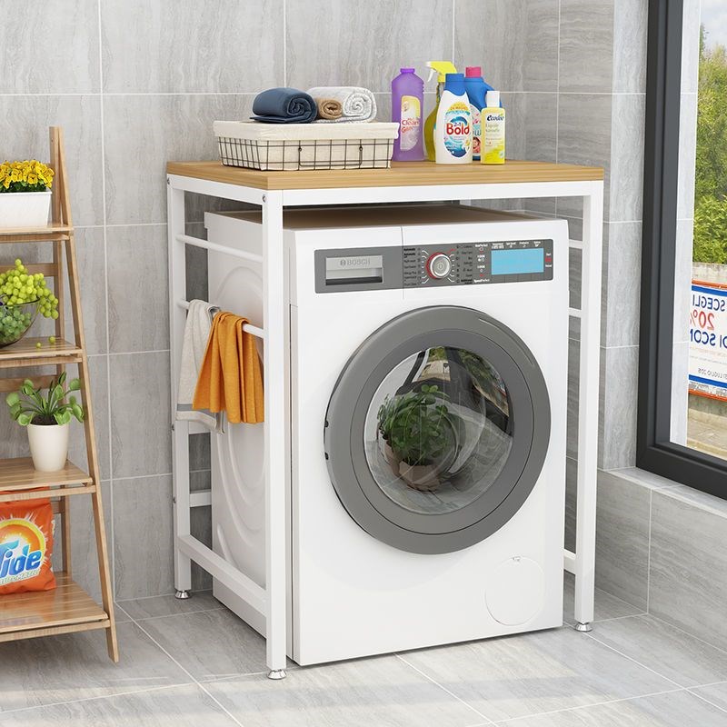 洗衣机置物架滚筒洗衣机简约家用落地阳台双层烘干机上方收纳架子