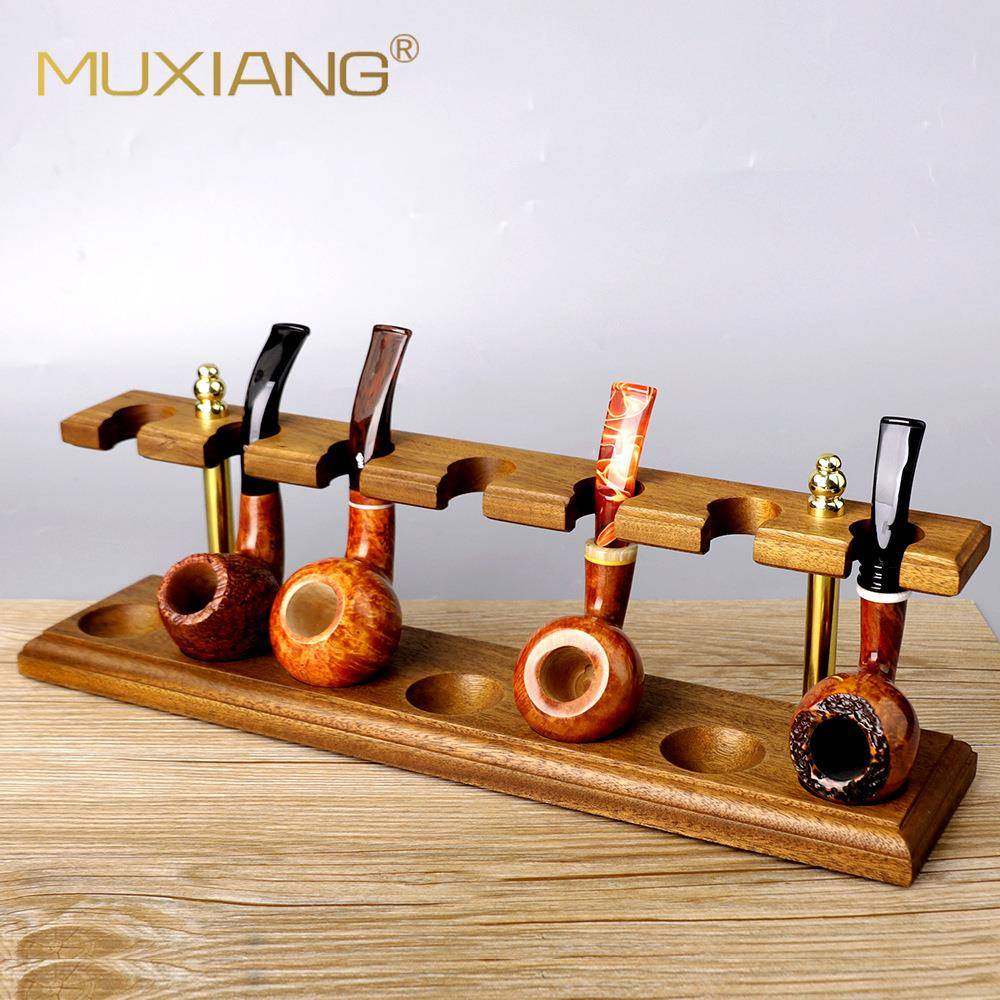 木香核桃木烟斗架实木烟斗支架七位7位烟斗展示架