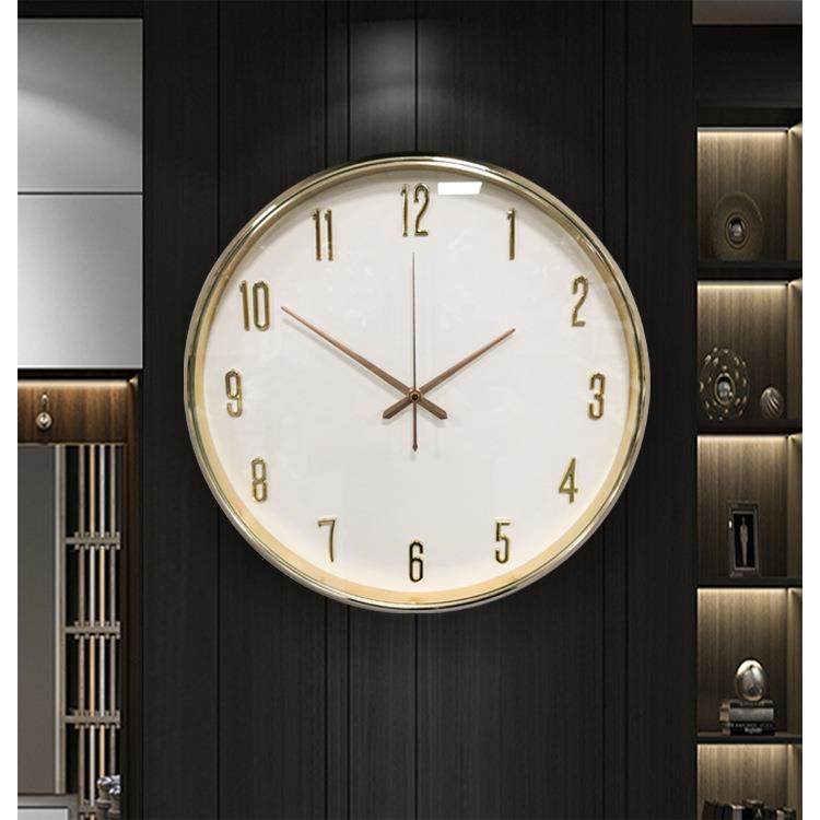 现代简约挂钟家用时尚表挂墙客厅大气创意时钟轻奢个性静音石英钟