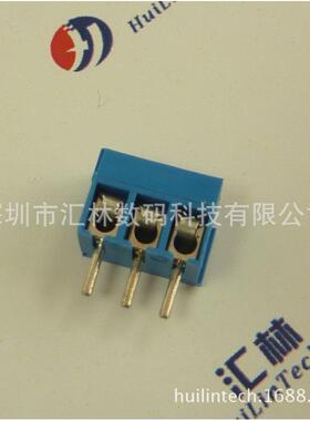 深圳汇林WF131-3.5mmPCB直插式带测试孔端子黑色/蓝色-固定式端子