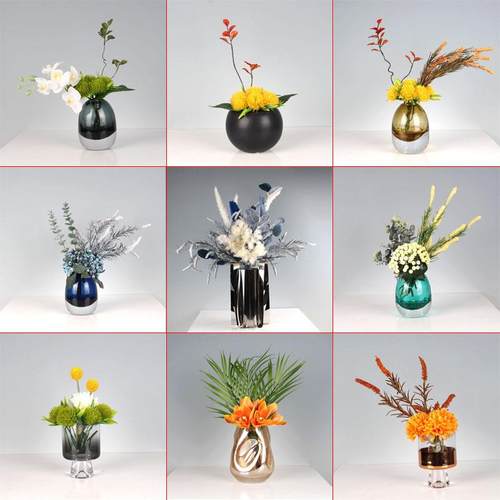样板房装饰摆件花套装售楼处洽谈处茶几装饰品摆设花艺工艺品