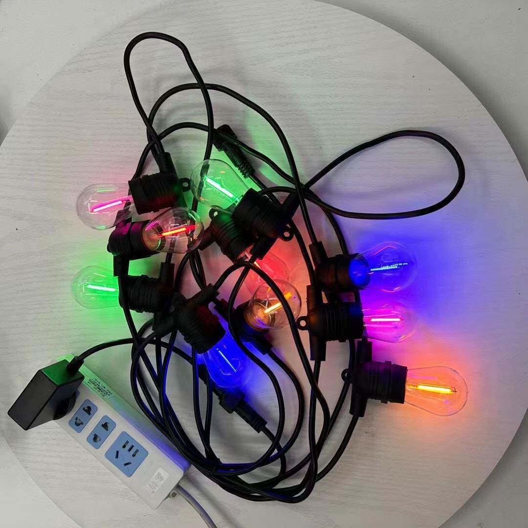 E12/E14/E17/B22太阳能防水灯串高低压灯头线彩灯跑马灯装饰