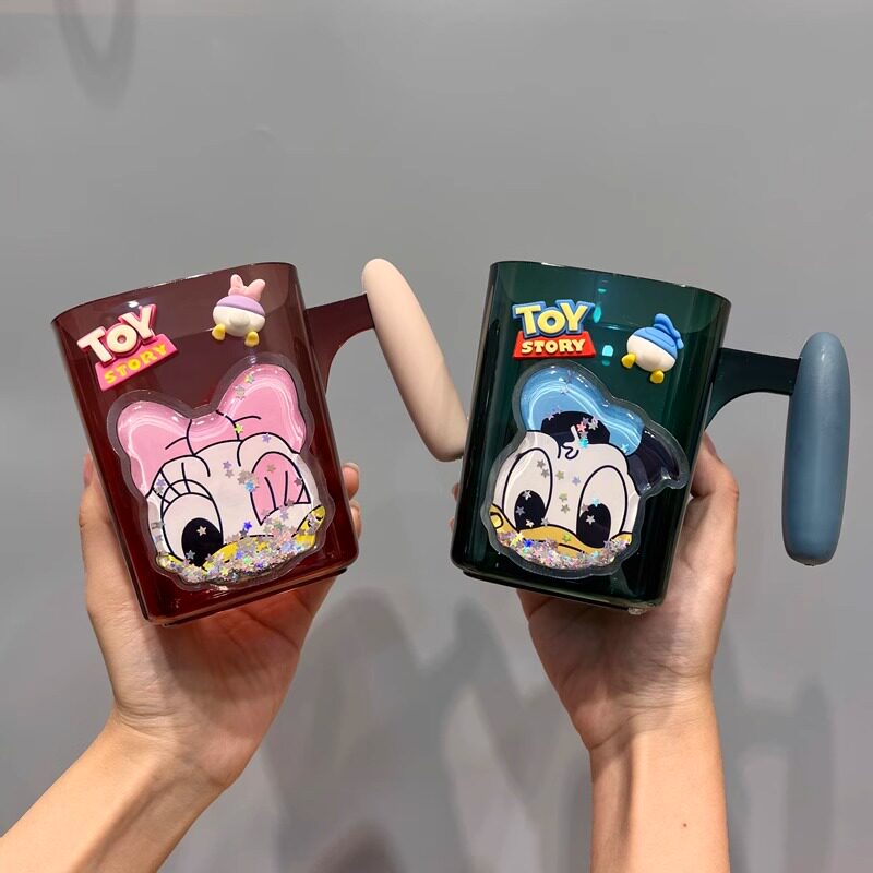 儿童刷牙杯卡通可爱洗漱口杯情侣家用2023新款流沙透明牙缸具杯子